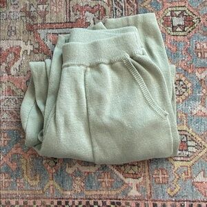 Cozy Green Knit Women’s Joggers